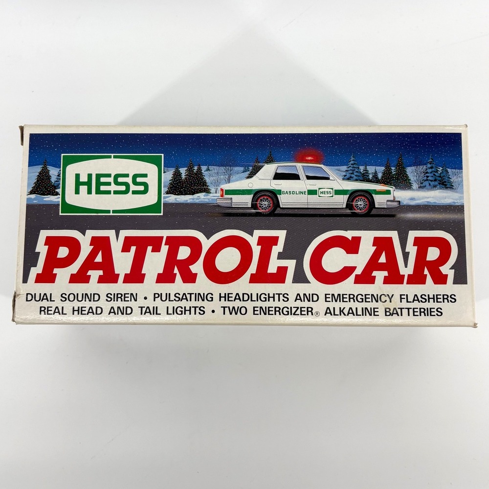 1993 Hess Patrol Car Vintage Police Toy New In Box NIB Working Lights & Sirens